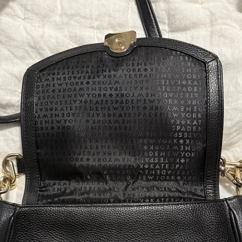 Kate Spade Black Leather Shoulder Bag - Picture 3 of 6